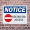Signmission Restricted Access OSHA Notice Sign, Plastic, 14in W x 10in L, 2PK OS-2PACK-NS-P-1014-L-18072 - alternate 2